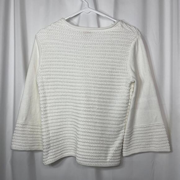 Brooks Brothers sweater knit women's small white RED FLEECE line cotton blend - Picture 13 of 16